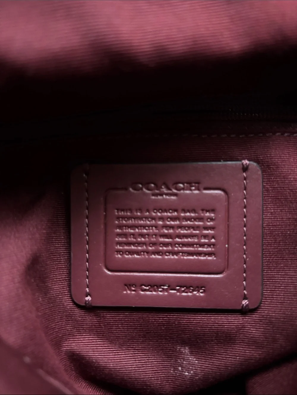 Coach pebbled leather